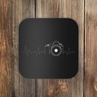 Photographer Gift Idea HeartBeat Photography Camera Coaster