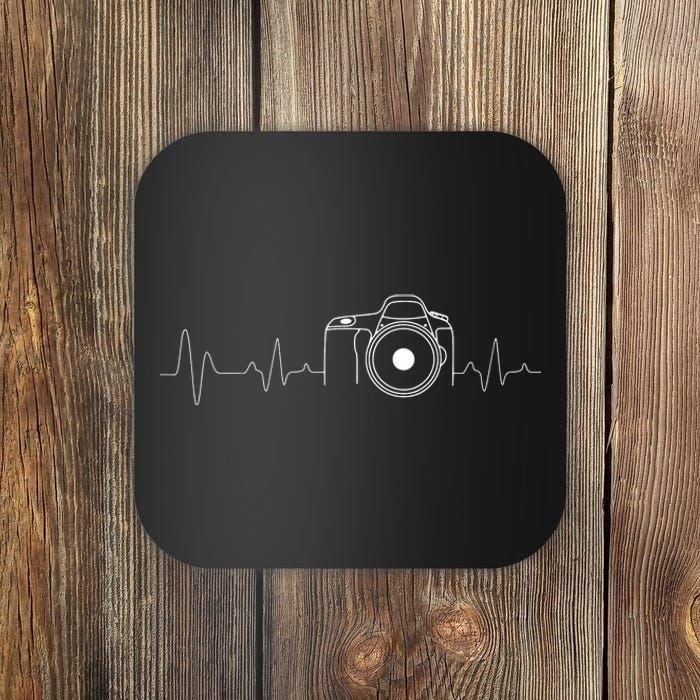 Photographer Gift Idea HeartBeat Photography Camera Coaster