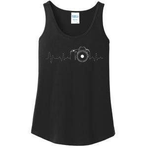 Photographer Gift Idea HeartBeat Photography Camera Ladies Essential Tank