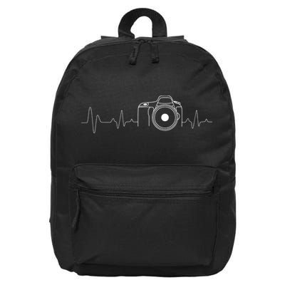 Photographer Gift Idea HeartBeat Photography Camera 16 in Basic Backpack