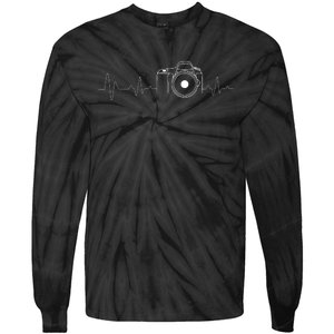 Photographer Gift Idea HeartBeat Photography Camera Tie-Dye Long Sleeve Shirt