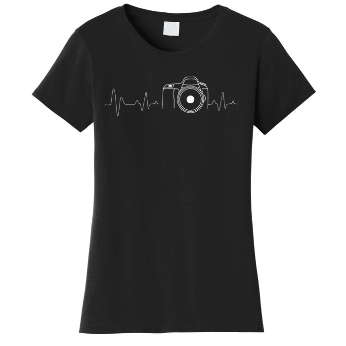 Photographer Gift Idea HeartBeat Photography Camera Women's T-Shirt