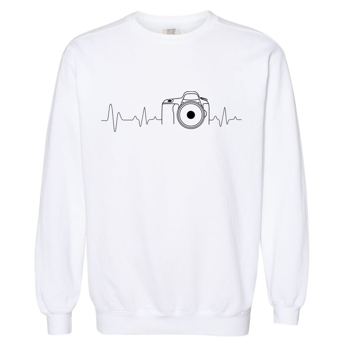 Photographer Gift Idea HeartBeat Photography Camera Garment-Dyed Sweatshirt