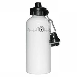 Photographer Gift Idea HeartBeat Photography Camera Aluminum Water Bottle