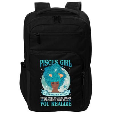 Pisces Girl Knows More Than She Says Impact Tech Backpack