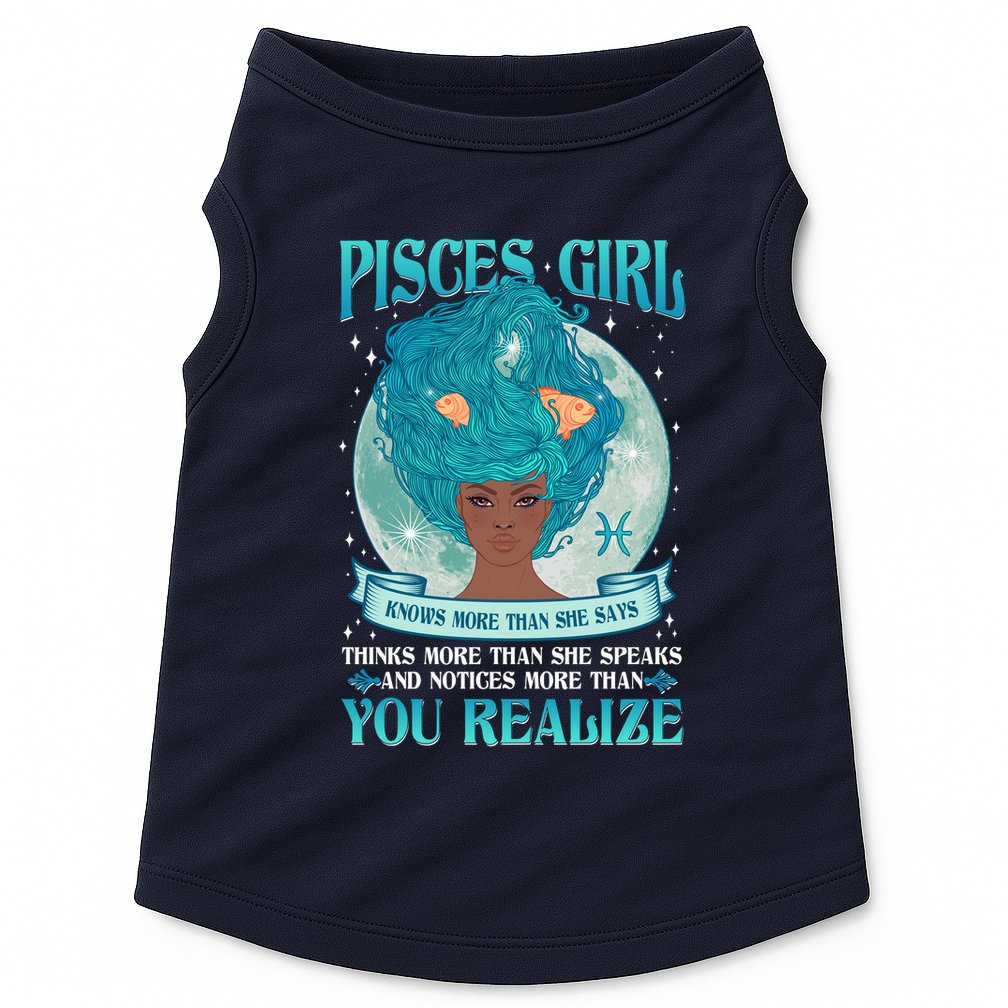 Pisces Girl Knows More Than She Says Doggie Tank