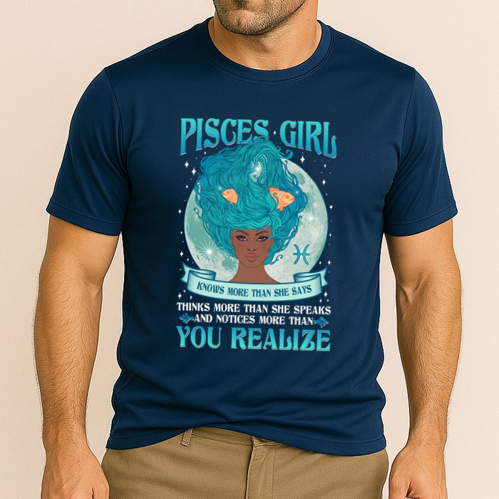 Pisces Girl Knows More Than She Says Cooling Performance Crew T-Shirt