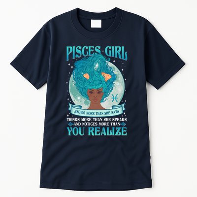 Pisces Girl Knows More Than She Says Tall T-Shirt