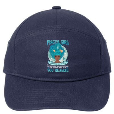 Pisces Girl Knows More Than She Says 7-Panel Snapback Hat