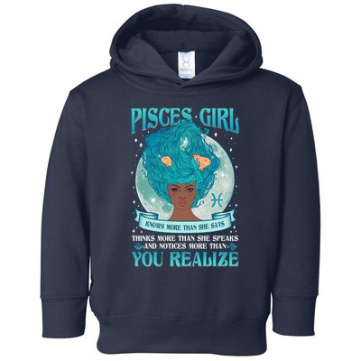 Pisces Girl Knows More Than She Says Toddler Hoodie