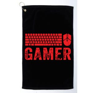 PC Gaming Keyboard Mouse WASD Gift For Computer Gamers Platinum Collection Golf Towel