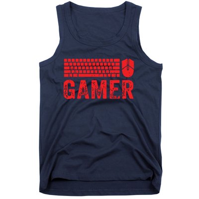 PC Gaming Keyboard Mouse WASD Gift For Computer Gamers Tank Top