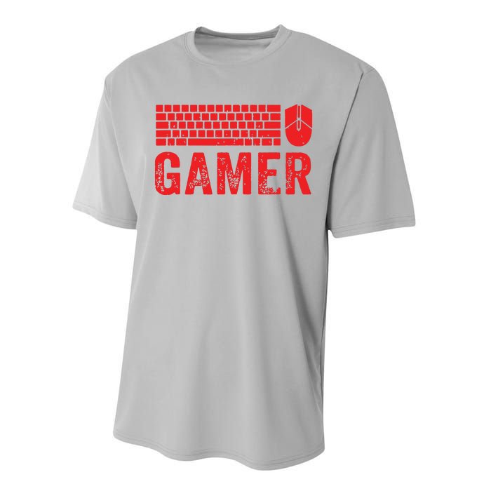 PC Gaming Keyboard Mouse WASD Gift For Computer Gamers Performance Sprint T-Shirt