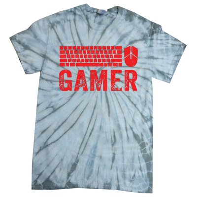 PC Gaming Keyboard Mouse WASD Gift For Computer Gamers Tie-Dye T-Shirt