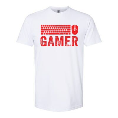 PC Gaming Keyboard Mouse WASD Gift For Computer Gamers Softstyle CVC T-Shirt