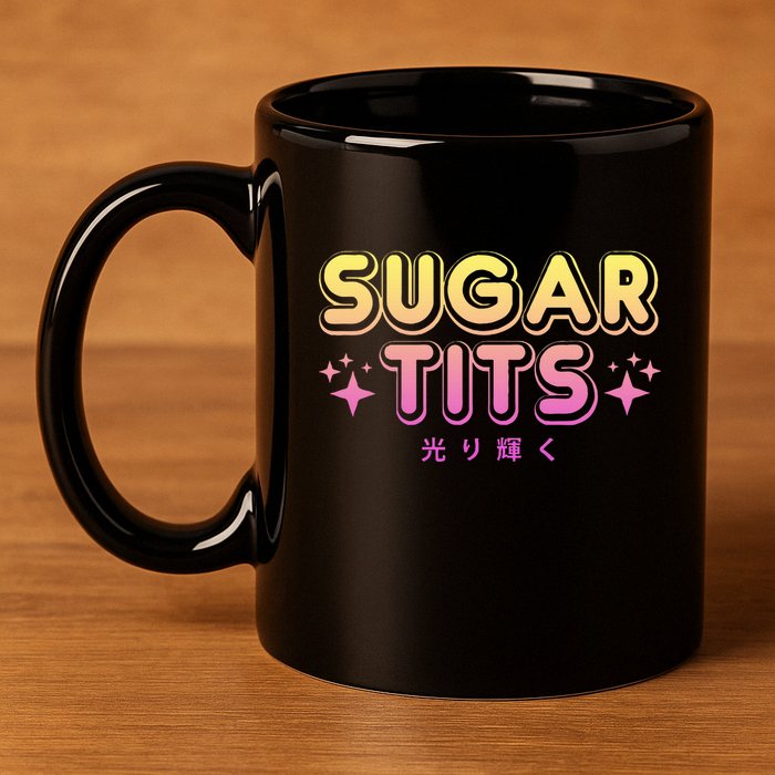 Pastel Goth Kawaii T Sugar Tits Sarcastic Gift 11oz C Handle Ceramic Mug