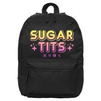 Pastel Goth Kawaii T Sugar Tits Sarcastic Gift 16 in Basic Backpack