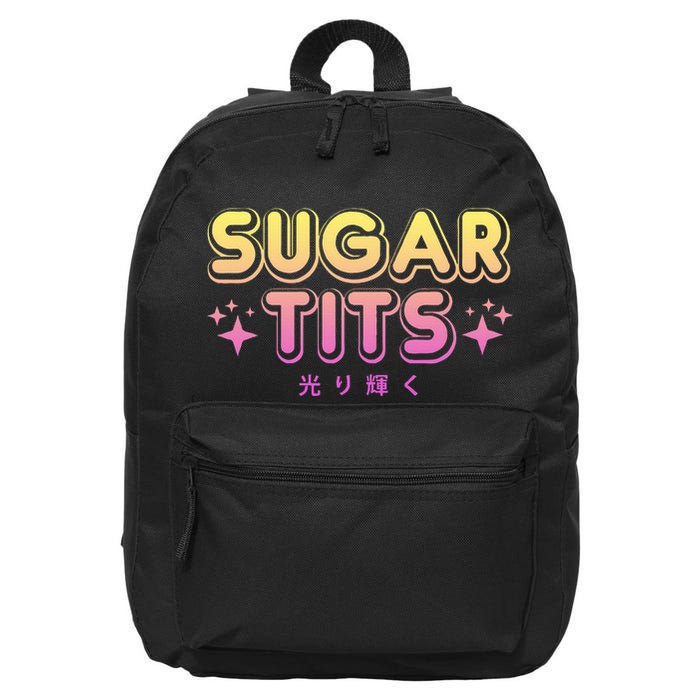 Pastel Goth Kawaii T Sugar Tits Sarcastic Gift 16 in Basic Backpack