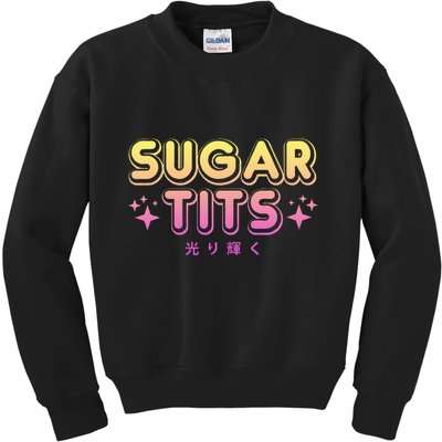 Pastel Goth Kawaii T Sugar Tits Sarcastic Gift Kids Sweatshirt