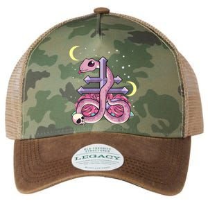 Pastel Goth Kawaii Leviathan Cross Snake Serpent Roses Legacy Tie Dye Trucker Hat