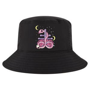 Pastel Goth Kawaii Leviathan Cross Snake Serpent Roses Cool Comfort Performance Bucket Hat