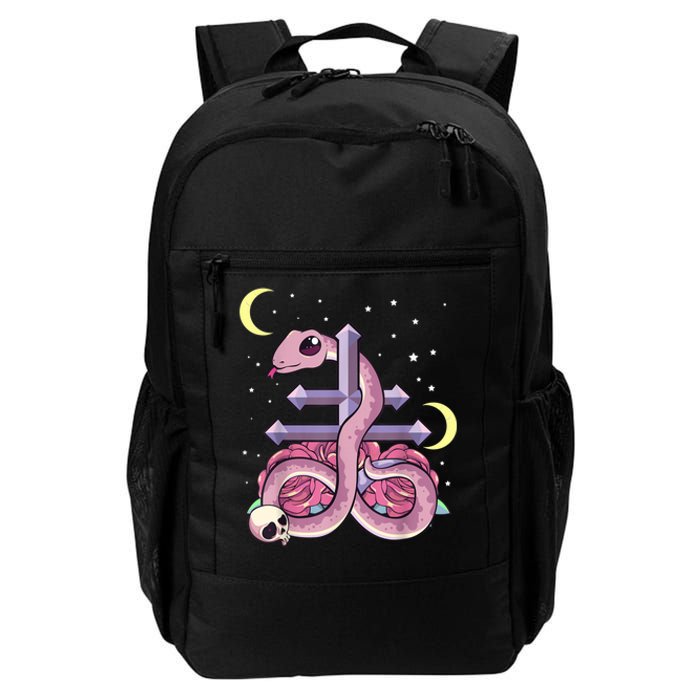 Pastel Goth Kawaii Leviathan Cross Snake Serpent Roses Daily Commute Backpack