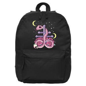 Pastel Goth Kawaii Leviathan Cross Snake Serpent Roses 16 in Basic Backpack