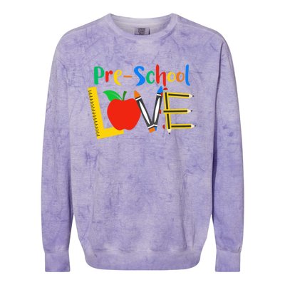 Precool Giftschool Love Teacher Student Classroom Gift Tools Design Gift Colorblast Crewneck Sweatshirt