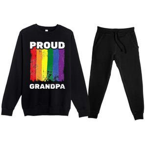 Proud Grandpa L.G.B.T.Q Lgbt Pride G.A.Y Pride Pride Flag Premium Crewneck Sweatsuit Set