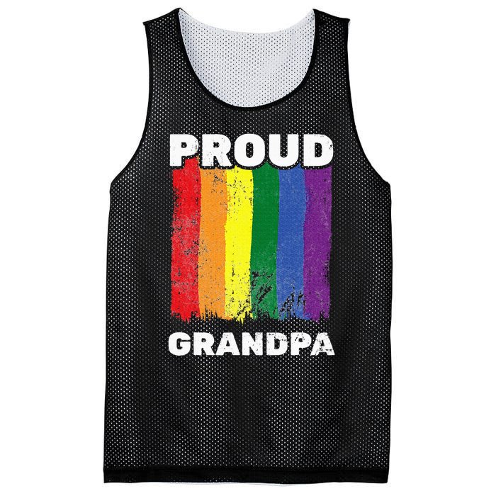 Proud Grandpa L.G.B.T.Q Lgbt Pride G.A.Y Pride Pride Flag Mesh Reversible Basketball Jersey Tank