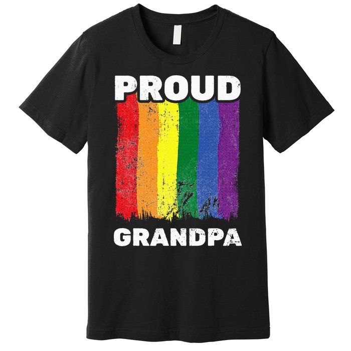 Proud Grandpa L.G.B.T.Q Lgbt Pride G.A.Y Pride Pride Flag Premium T-Shirt