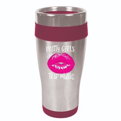 Pretty Girl Like Trap Music Funny EDM Festival 16oz Travel Tumbler