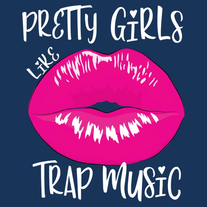 Pretty Girl Like Trap Music Funny EDM Festival 7 Panel Mesh Trucker Snapback Hat