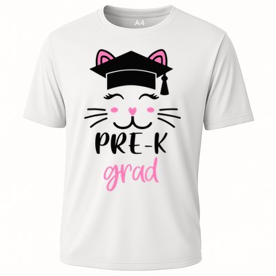 Pre-K Grad Last Day of School Cute Cat Face Performance Shirt