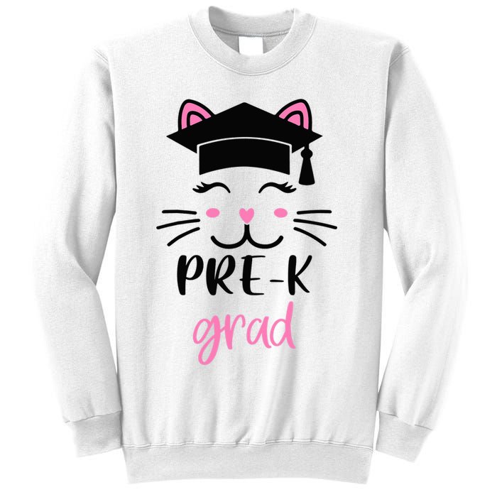 Pre-K Grad Last Day of School Cute Cat Face Sweatshirt