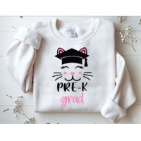Pre-K Grad Last Day of School Cute Cat Face Sweatshirt