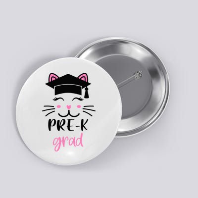 Pre-K Grad Last Day of School Cute Cat Face Button