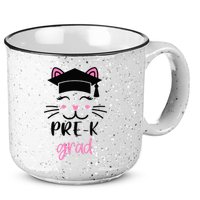 Pre-K Grad Last Day of School Cute Cat Face 15oz Campfire Ceramic Mug