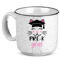 Pre-K Grad Last Day of School Cute Cat Face 15oz Campfire Ceramic Mug
