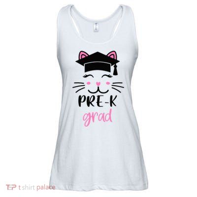 Pre-K Grad Last Day of School Cute Cat Face Ladies Essential Flowy Tank