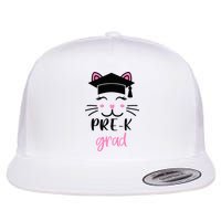 Pre-K Grad Last Day of School Cute Cat Face Flat Bill Trucker Hat