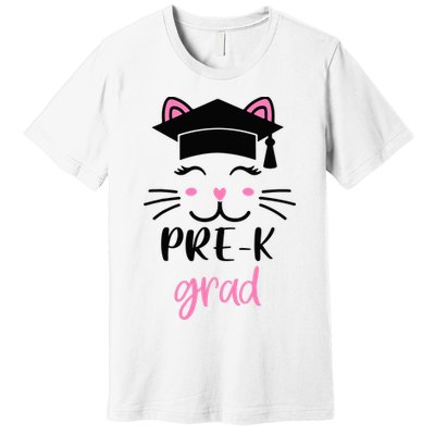 Pre-K Grad Last Day of School Cute Cat Face Premium T-Shirt