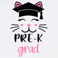 Pre-K Grad Last Day of School Cute Cat Face Golf Towel