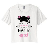 Pre-K Grad Last Day of School Cute Cat Face Crop Top