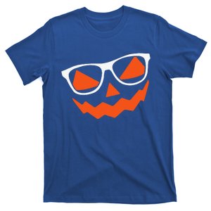 Pumpkin Glasses Lazy Halloween Costume Cool Jack O Lantern T-Shirt