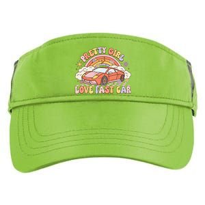 Pretty Girl Love Fast Car Girl Women Retro Groovy Adult Drive Performance Visor