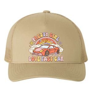 Pretty Girl Love Fast Car Girl Women Retro Groovy Yupoong Adult 5-Panel Trucker Hat