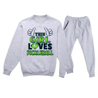 Pickleball Girl Love Premium Crewneck Sweatsuit Set