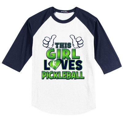 Pickleball Girl Love Baseball Sleeve Shirt