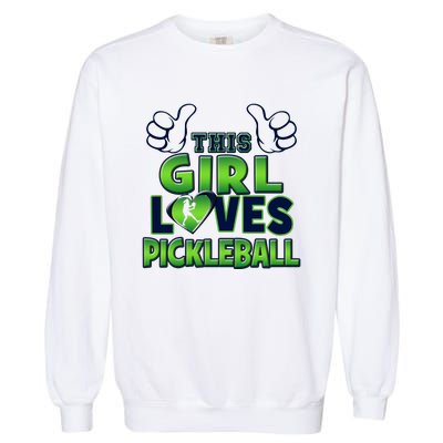 Pickleball Girl Love Garment-Dyed Sweatshirt